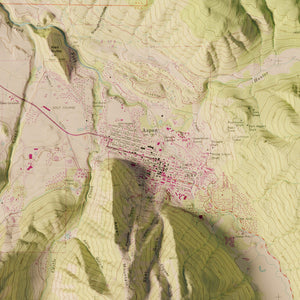Aspen Colorado | Shaded Relief Topographic Map
