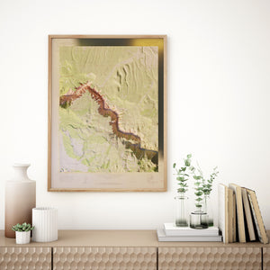 Black Canyon Of The Gunnison Poster | Shaded Relief Topographical Map