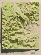 Load image into Gallery viewer, Bryce Canyon National Park Map Poster - Shaded Relief Topographical Map