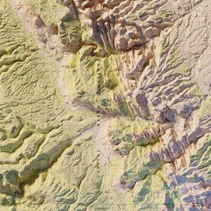 Capitol Reef National Park Map Poster - Shaded Relief Topographical Map