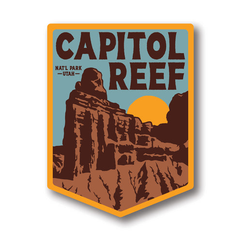 Capitol Reef National Park Sticker | Chimney Rock
