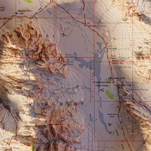 Death Valley National Park Map Poster - Shaded Relief Topographical Map