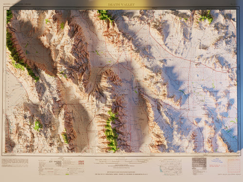 Death Valley National Park Map Poster - Shaded Relief Topographical Map