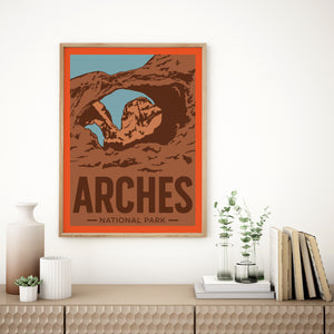 Arches National Park Poster | Double Arch