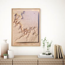 Load image into Gallery viewer, Goosenecks State Park Utah Map Poster - Shaded Relief Topographical Map