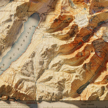 Load image into Gallery viewer, Glacier National Park Map Poster - Shaded Relief Topographical Map