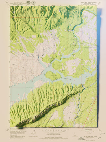 Island Park Idaho | Shaded Relief Topographical Map