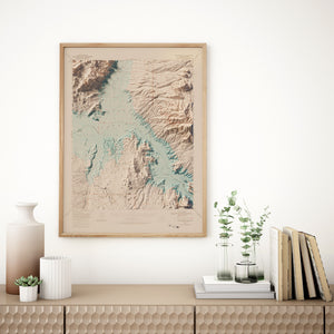 Lake Mead Nevada | Shaded Relief Topographic Map