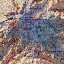 Load image into Gallery viewer, Mount Rainier National Park Map Poster - Shaded Relief Topographical Map