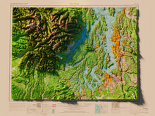 Load image into Gallery viewer, Seattle Washington Poster | Shaded Relief Topographic Map