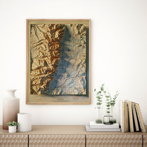 Grand Teton National Park Map Poster - Shaded Relief Topographical Map
