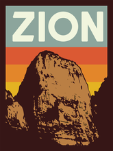 Load image into Gallery viewer, Zion National Park Retro Poster