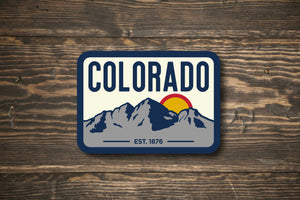 Colorado Maroon Bells Colorado State Vinyl Sticker