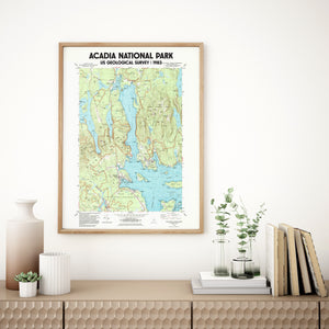 Acadia National Park Poster | 1983 USGS Map