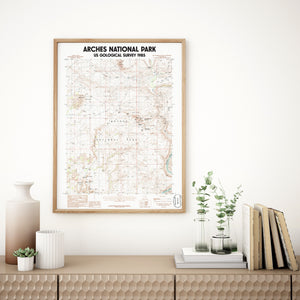 Arches National ParkUSGS 1985 Poster | The Windows Section USGS Map