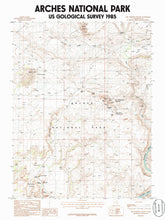 Load image into Gallery viewer, Arches National ParkUSGS 1985 Poster | The Windows Section USGS Map