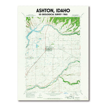 Load image into Gallery viewer, Ashton Idaho USGS Map Poster 1965