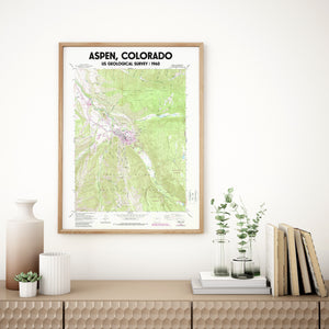 Aspen Colorado Poster | Vintage 1960 USGS Map
