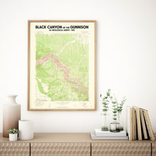 Load image into Gallery viewer, Black Canyon of the Gunnison Colorado Poster | Vintage 1957 USGS Map
