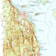 Load image into Gallery viewer, Acadia National Park 1956 USGS Map Poster | Bar Harbor Maine