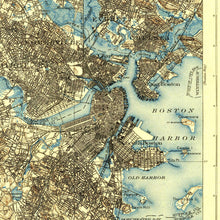 Load image into Gallery viewer, Boston Massachusetts Poster | Vintage 1903 USGS Map