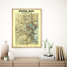 Load image into Gallery viewer, Boston Massachusetts Poster | Vintage 1903 USGS Map