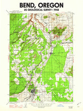 Load image into Gallery viewer, Bend Oregon Poster | Vintage 1948 USGS Map
