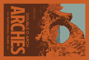 Arches National Park Postcard | Double O Arch