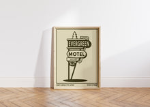 Load image into Gallery viewer, Evergreen Motel Sign Art Print | Boogie Sign Art | Motel Sign Art Wall Decor