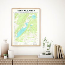 Load image into Gallery viewer, Fish Lake Utah USGS Vintage 1968 Map Poster