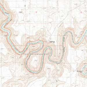 Goosenecks State Park Utah Poster | Vintage 1989 USGS Map