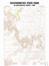 Load image into Gallery viewer, Goosenecks State Park Utah Poster | Vintage 1989 USGS Map