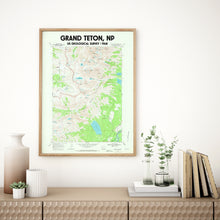 Load image into Gallery viewer, Grand Teton National Park 1968 USGS Topographic Map Poster