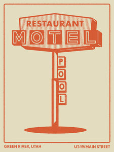 Motel Sign Art Print | Boogie Sign Art | Motel Sign Art Wall Decor