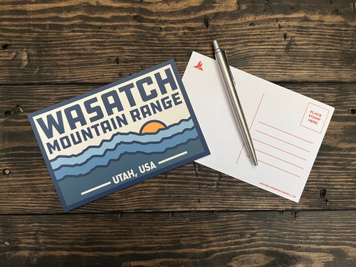 Wasatch Mountain Range Postcard | Retro Wasatch Mountains