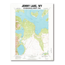 Load image into Gallery viewer, Jenny Lake 1698 USGS Topographical Map Poster