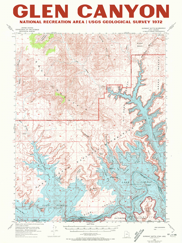 Lake Powell Poster | Glen Canyon National Recreation Area Poster | Padre Bay Lake Powell