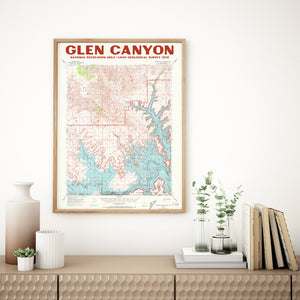 Lake Powell Poster | Glen Canyon National Recreation Area Poster | Padre Bay Lake Powell