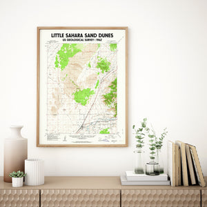 Little Sahara Sand Dunes Utah Poster | Vintage USGS 1962 Map
