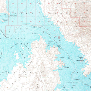 Lake Mead Nevada Poster | Vintage 1953 USGS Map