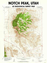 Load image into Gallery viewer, Notch Peak Utah Poster | USGS 1960 Map Poster