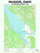 Load image into Gallery viewer, Palisades Idaho Poster | Vintage 1966 USGS Map