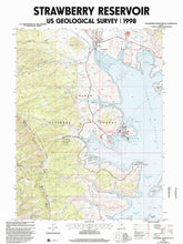 Load image into Gallery viewer, Strawberry Reservoir Utah Poster | Vintage USGS 1998 Map