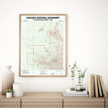 Load image into Gallery viewer, Saguaro National Park Poster | Vintage 1968 USGS Map