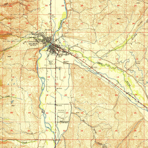 Salmon Idaho Poster | Vintage 1951 USGS Map