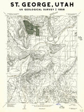 Load image into Gallery viewer, St. George Utah USGS Topographical Map Vintage Utah Poster
