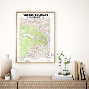 Telluride Colorado Poster | Vintage 1955 USGS Map