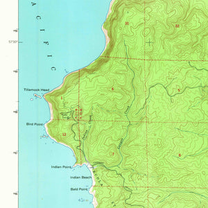 Tillamook Head Oregon Poster | Vintage 1949 USGS Map
