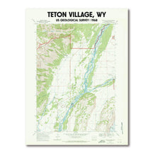 Load image into Gallery viewer, Teton Village 1968 USGS Topographical Map Poster