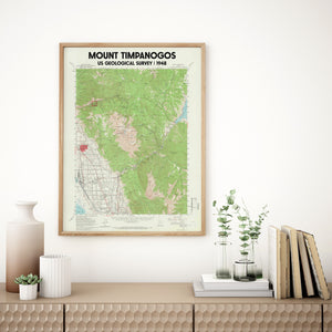 Mount Timpanogos Utah Poster | Vintage 1948 USGS Map